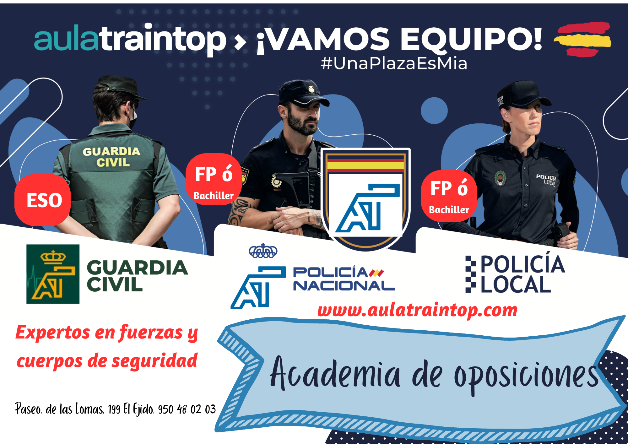 Aula Traintop tiene el porcentaje de aprobados más alto en las Oposiciones a Policía Nacional