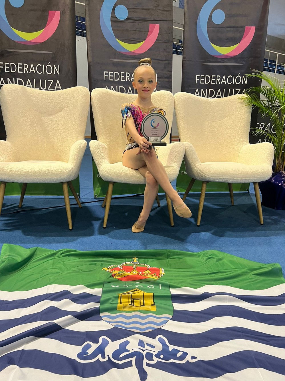La gimnasta Sara Stancu, subcampeona de Andalucía benjamín base