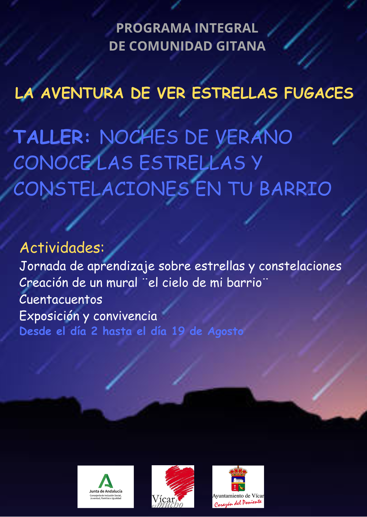 Taller para conocer las estrellas dirigido a la comunidad gitana en Vícar