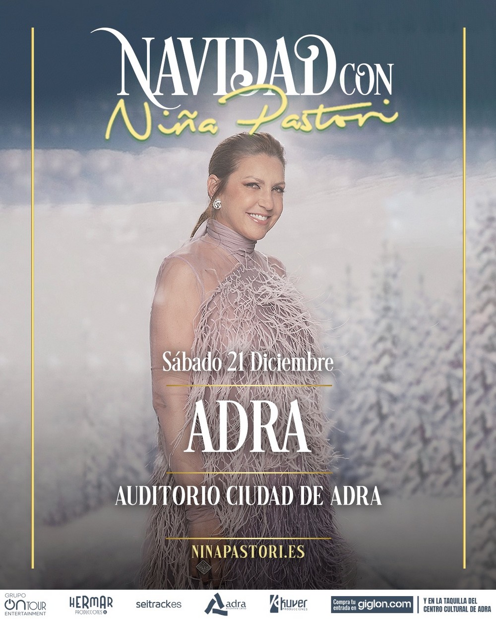 A la venta las entradas para disfrutar esta Navidad del concierto de Niña Pastori en el Auditorio Ciudad de Adra