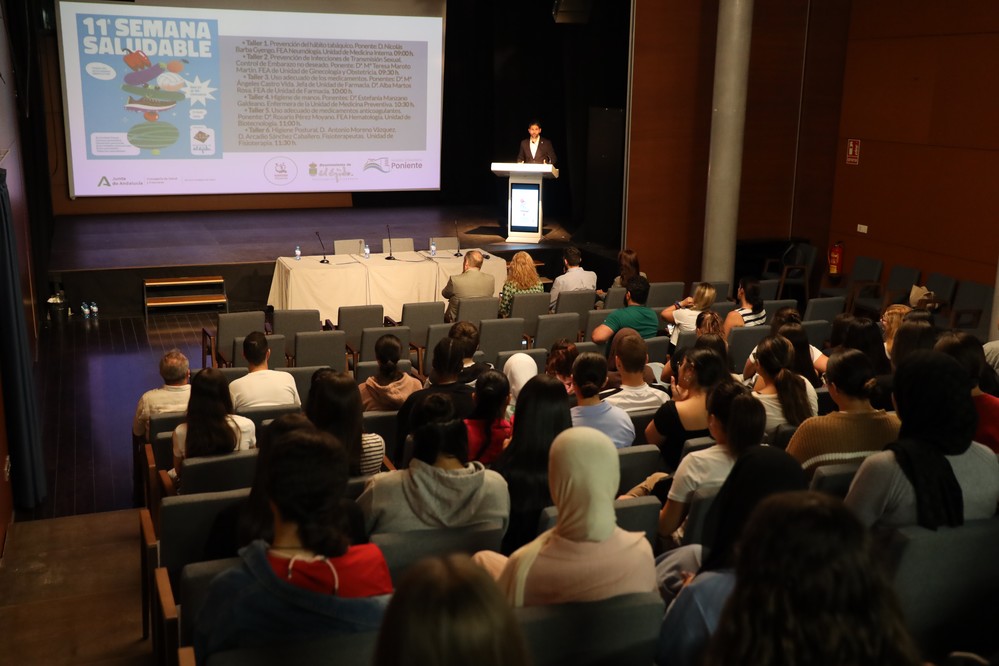 La programación de la 11ª Semana Saludable de El Ejido se centra hoy en los talleres del Hospital Universitario Poniente y la realización de pruebas del Colegio de Farmacéuticos de Almería