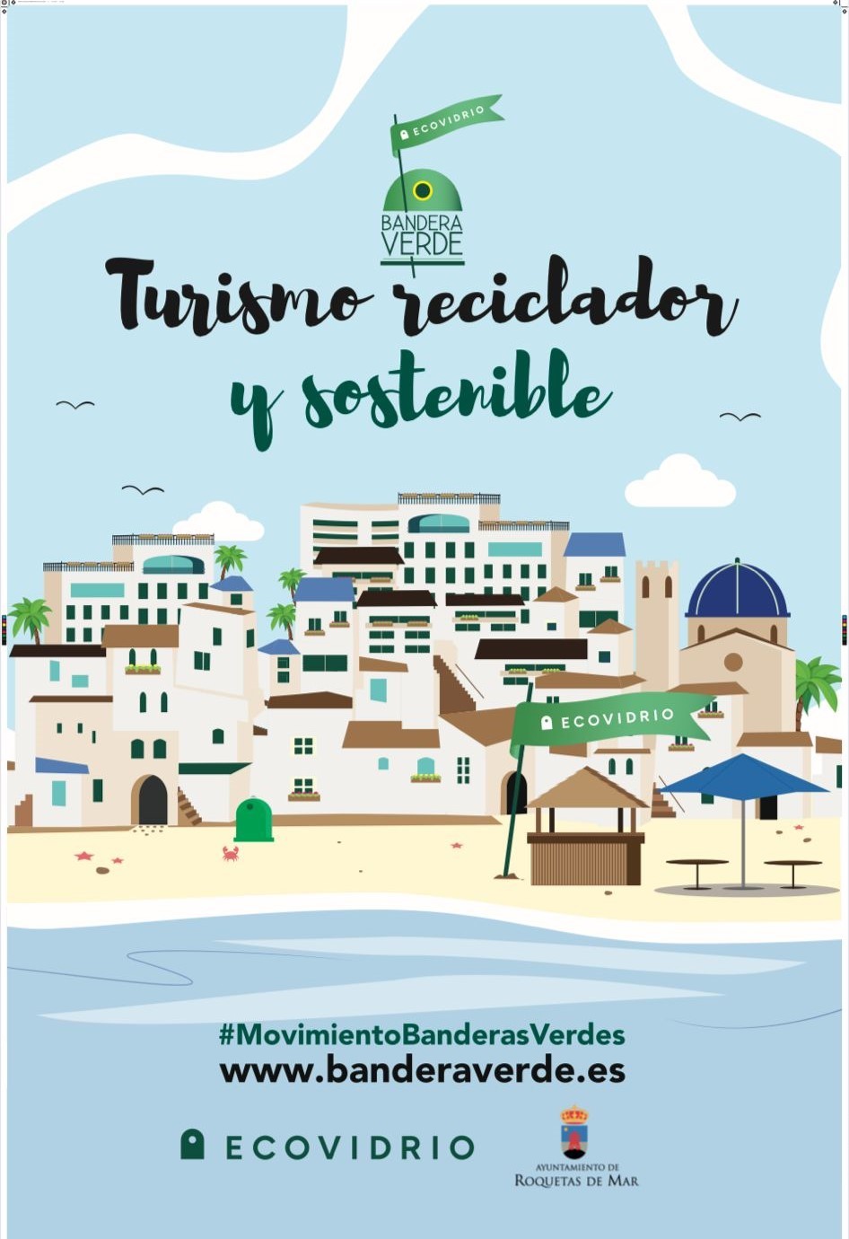 Roquetas de Mar competirá este verano para conseguir la Bandera Verde de la Sostenibilidad de Ecovidrio