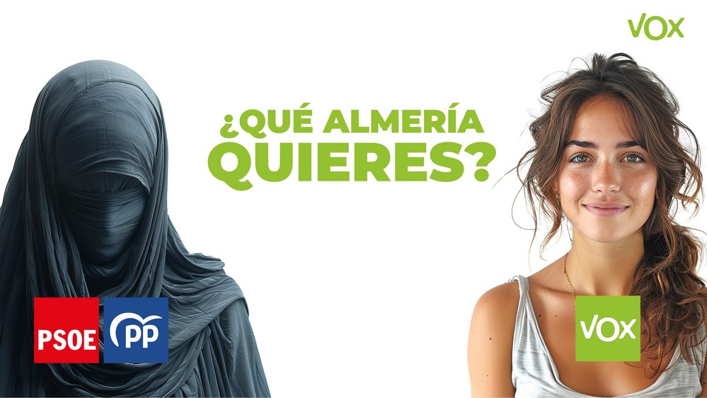 El PP presiona a empresas publicitarias para censurar una campaña de VOX que denuncia el aumento de la islamización en la provincia de Almería